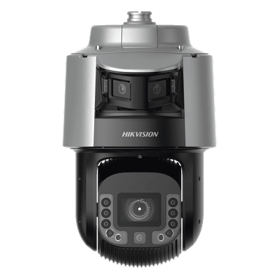 HIKVISION [TandemVu] Domo PTZ IP 4 Megapixel con Cámara Panoramica 180º de 6 Megapixel / 42X Zoom / 300 mts IR y 30 mts Luz Blanca / IP67 / IK10 / Autoseguimiento / Wiper / Deep learning / Entrada-Salida de Audio y Alarma / Ultra Baja Iluminació