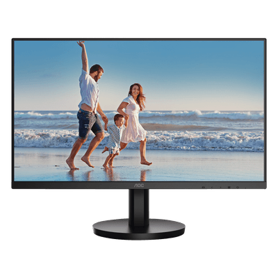 AOC Monitor LED de 23.8" VESA, Resolución 1920 x 1080 Pixeles, Entradas de Video VGA/HDMI. Panel VA LCD Backlight LED. Ultra Delgado