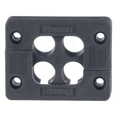 PANDUIT Pasacables de 4 Orificios de Marco Rectangular de 1.81" X 1.42", IP54, para Cables Terminados, color Negro