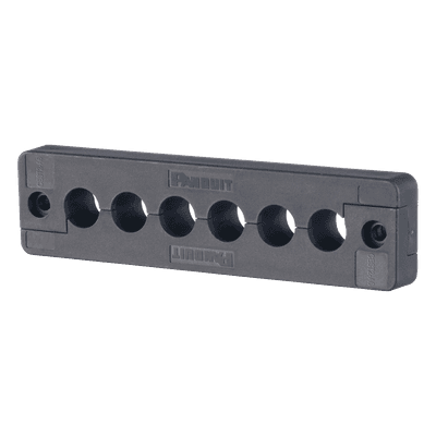 PANDUIT Pasacables de 6 Orificios en Línea 4.41" X 0.67" IP65, para Cables Terminados, Color Negro