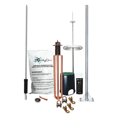 TOTAL GROUND Kit de Pararrayo Dipolo Corona
