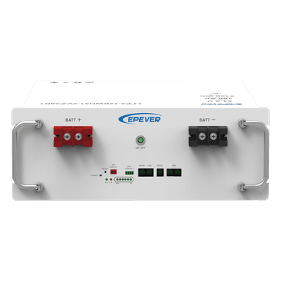 EPEVER Batería de Litio LiFePO4 51.2Vcc, 5.12Kwh, Rack 4UR para Montaje en Rack,