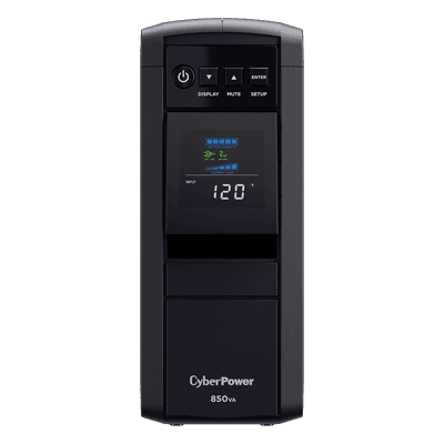 CYBERPOWER UPS de 850 VA/510 W, Topología Línea Interactiva, Entrada 120 Vca NEMA 5-15P, Onda Senoidal Pura, Tipo Torre, Con 10 Tomas NEMA 5-15R