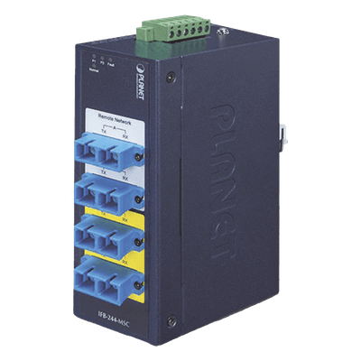 PLANET Switch Industrial Bypass de Fibra Óptica