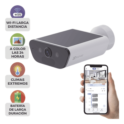 EZVIZ Cámara IP de Batería con Panel Solar