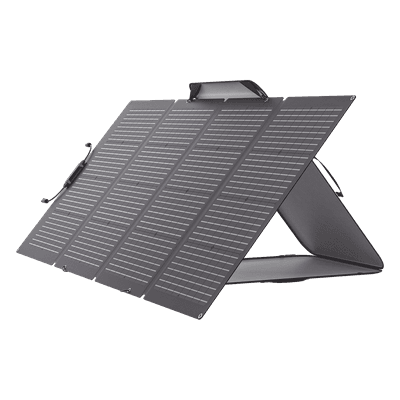 ECOFLOW Módulo Solar Bifacial, Portátil y Flexible de 220W Recomendado para Estaciones Portátiles EFD330, EFD350 ó EFD500 / Ajuste de Ángulo / Carga Eficiente / Incluye Cable XT60 a MC4