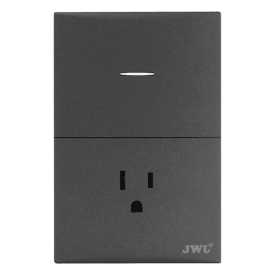 JWJ Placa con Interruptor y Toma Corriente