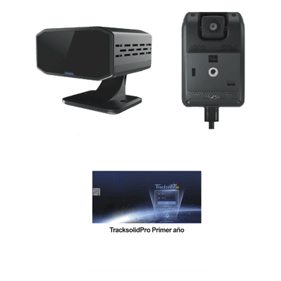 JIMIIOT KIT Dashcam con sistema de control ADAS (asistencia de manejo) y Camara DMS con IA (JC170) / Multiples alarmas /Comunicación dos vías / ideal para flotas vehiculares / Facil instalacio / Incluye primer año TrackSolidPro