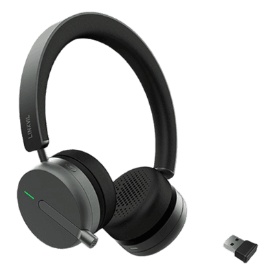 FANVIL Auricular Inalámbrico LINKVIL DH50-B con Bluetooth 5.4 y Micrófono Retráctil con Cancelación de Ruido