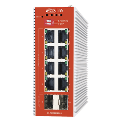 WI-TEK Switch Industrial PoE L2+