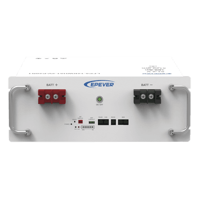 EPEVER Batería de Litio LiFePO4 51.2Vcc, 5.12Kwh, Rack 4UR para Montaje en Rack,