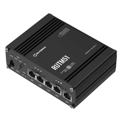 TELTONIKA Router Industrial 5G LTE con 2 Ranuras SIM/ 5 Puertos Gigabit/ Wi-Fi con Doble Banda/ Soporta VPN Servidor-Cliente/ Compatible con RMS