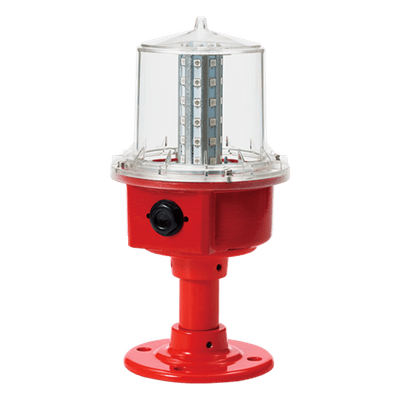 QLIGHT Luz de Obstrucción de Aviación LED con Tubo de Baja Intensidad Tipo A Color Rojo, 110 VCA, Protección IP66 y Grado ICAO