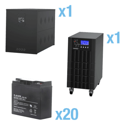 CYBERPOWER UPS Trifásico de 10 kVA/10 kW, Topología Online Doble Conversión, Voltaje de 208/220 Vca de L-L, Respaldo de 5 Minutos al 100% de Carga, Incluye Módulo y Banco de Baterías