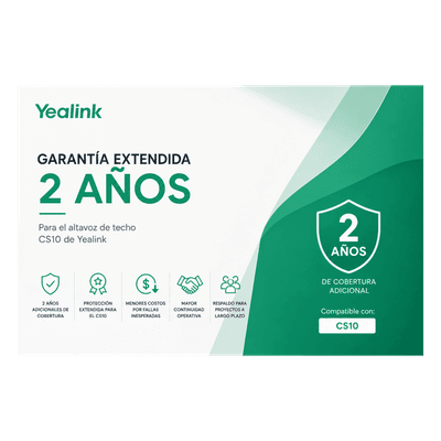 YEALINK Garantia Extendida de 2 Años para Altavoz de Techo CS10 de Yealink