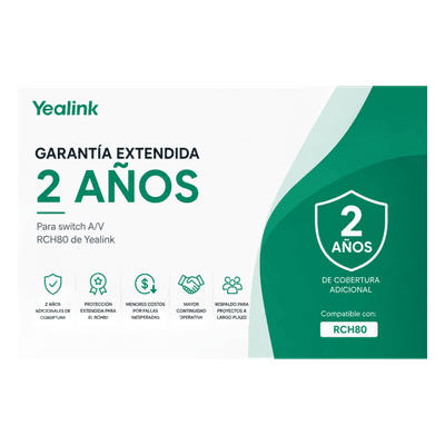 YEALINK Garantia Extendida de 2 Años para Switch RCH80 de Yealink