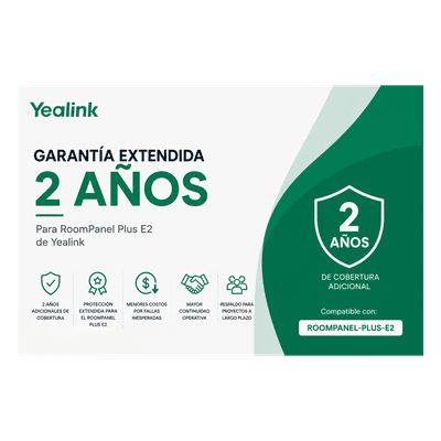 YEALINK Garantia Extendida de 2 Años para RoomPanel Plus E2 de Yealink