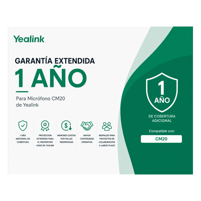 YEALINK Garantia Extendida de 1 Año para Microfonos CM20 de Yealink