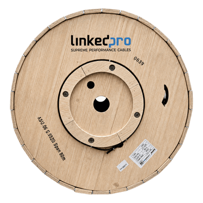 LINKEDPRO Carrete de 4 Kilómetros de Fibra Óptica Aérea Mini ADSS (ASU) G.652D, Monomodo de 6 Hilos, Exterior, Span 80, Loose Tube