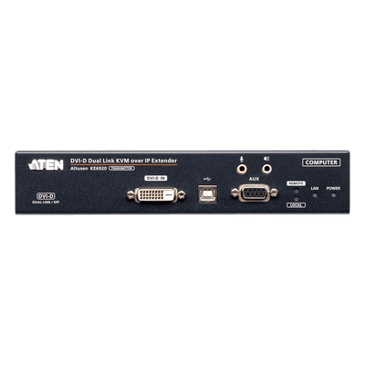 ATEN Transmisor KVM over IP 2K DVI-D Dual-Link | Dual SFP | PoE | Resolución hasta 2560 x 2048 | Transmisión sin pérdidas | Alimentación redundante | Gestión Centralizada CCKM