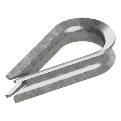 SYSCOM TOWERS Guardacabo/Cuello/Rozadera para cable de 3/16". Fabricado de Acero Acabado Galvanizado