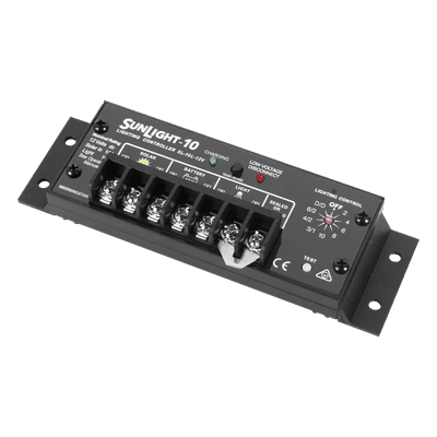 MORNINGSTAR Tempocontrolador Solar para Iluminación de Luz Mercurial, Estaciones de Autobús y Señalamientos 10 A, 24 Vcc.