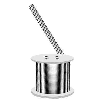 SYSCOM Cable de retenida 1/4", 2160 kg de resistencia (Metro).