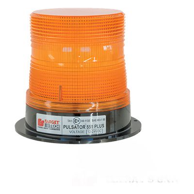 FEDERAL SIGNAL Estrobo PULSATOR(R); 551 PLUS Faro de Flash Sencillo con Montaje Permanente, Color Ámbar, 8 J, 12-48 Vcc