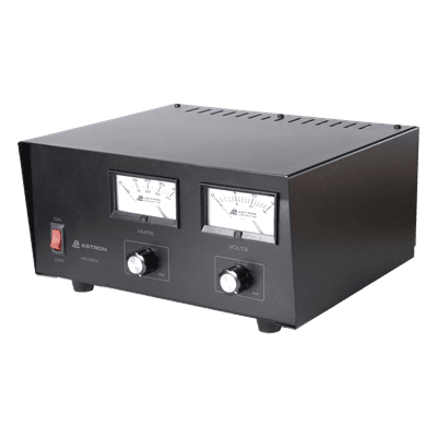 ASTRON Fuente de poder 13.8Vcc, 35A, lineal, voltaje y corriente variable con medidores