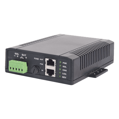 TYCON POWER PRODUCTS Controlador Solar POE, Entrada 12 Vcc Hasta un Panel Solar de 125 Watts, Salida PoE Pasivo en 12 Vcc Hasta 10 Watts Máximo.