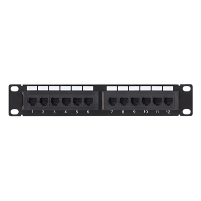 LINKEDPRO BY EPCOM Panel de parcheo de impacto (110) UTP de 12 puertos Cat6, 10in
