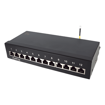 LINKEDPRO BY EPCOM Panel de parcheo de impacto (110) Blindado (STP) de 12 puertos Cat5e, 10in