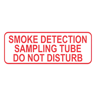 SAFE FIRE DETECTION INC. Etiqueta de identificación para tubería de aspiración