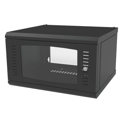 LINKEDPRO BY EPCOM Gabinete para Montaje en Pared, con Puerta de Cristal Templado, Cuerpo Fijo, con 6 Unidades de Rack, de 19in, Fabricado en Acero
