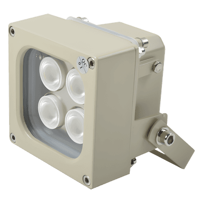 HYPERLUX Iluminador LED de Alta Potencia | Luz Blanca | 10 Metros de Iluminación | Cobertura 120° | IP66 | Bajo Consumo de Energía | Fotocélula Incorporada | Soporte en “U” | Carcasa de Aluminio | Alta Transmitancia de Luz.