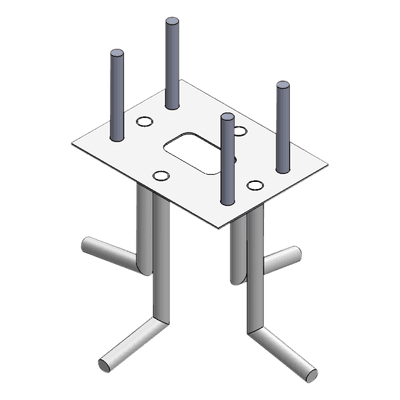 EPCOM INDUSTRIAL Anclaje de Acero para Barrera Vehicular