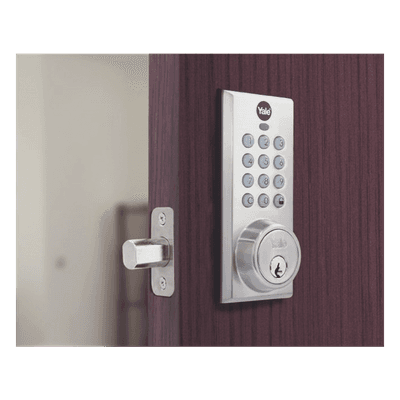 YALE-ASSA ABLOY Cerradura Digital con Teclado YDD114 / 10 usuarios/ Para Puerta Izq o Derecha de 60 a 70 mm