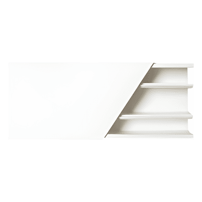 THORSMAN Canaleta color blanco de 3 vías, de PVC auto extinguible, 60 x 25 x tramo 2.5m (5401-01250)