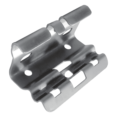 CHAROFIL Mini clip automático, para unir tramos de charola, con acabado Electro Zinc