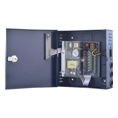 EPCOM POWERLINE Fuente de alimentación profesional de 12-15 Vcc @ 8 Amper ; para 8 cámaras, voltaje de entrada : 96-264 Vca