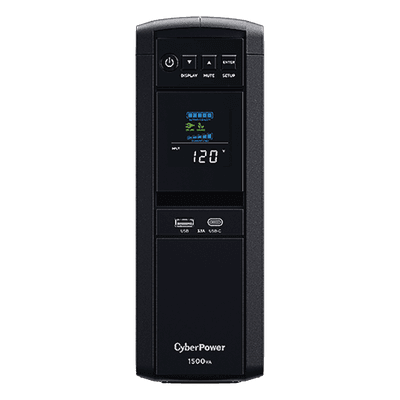 CYBERPOWER UPS de 1500 VA/900 W, Topología Línea Interactiva, Entrada 120 Vca NEMA 5-15P, Onda Senoidal Pura, Tipo Torre, Con 10 Tomas NEMA 5-15R