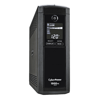 CYBERPOWER UPS de 1500 VA/900 W, Topología Línea Interactiva, Entrada 120 Vca NEMA 5-15P, Tipo Mini Torre, Con 12 Tomas NEMA 5-15R