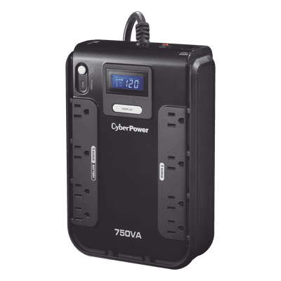CYBERPOWER UPS de 750 VA/420 W, Topología Standby, Entrada 120 Vca NEMA 5-15P, Tipo Gabinete Compacto, Con 8 Tomas NEMA 5-15R