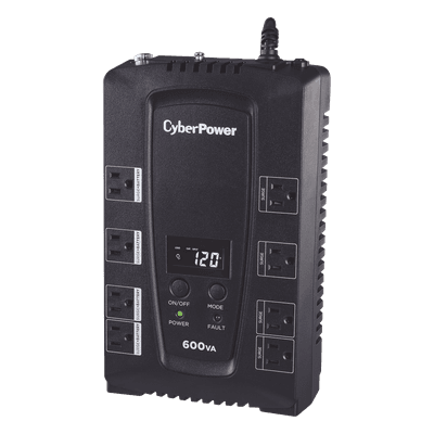 CYBERPOWER UPS de 600 VA/340 W, Topología Standby, Entrada 120 Vca NEMA 5-15P, Tipo Gabinete Compacto, Con 8 Tomas NEMA 5-15R