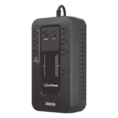 CYBERPOWER UPS de 350 VA/255 W, Topología Standby con Modo Ahorrador ECO, Entrada 120 Vca NEMA 5-15P, Con 8 Tomas NEMA 5-15R