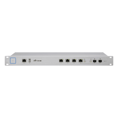 UBIQUITI Ruteador UniFi para medianas y grandes empresas con funciones de firewall, soporta balanceo de carga y Fail Over entre 2 WAN