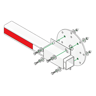 DKS DOORKING Kit de Instalación para Brazo de Barrera