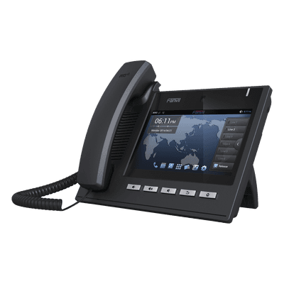 FANVIL Teléfono IP Ejecutivo Para 6 Líneas SIP con Video Conferencia HD720, Pantalla Multi-Touch, Voz HD y Conferencia de 10 vías con Soporte Para PoE