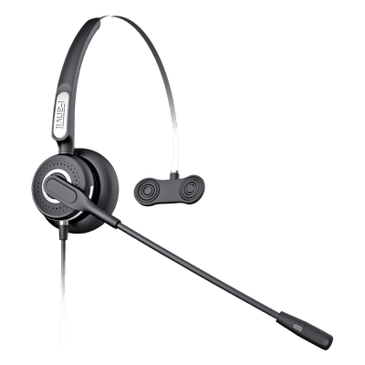 FANVIL Diadema Con Tecnología AntiShock Para Teléfonos IP FANVIL Y Polycom Micrófono de Cancelación de Ruido y Cable Resistente a Jaloneos