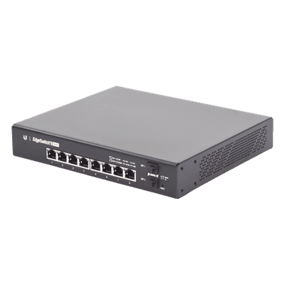 UBIQUITI Switch EdgeMAX Administrable de 8 Puertos Gigabit con PoE+/PoE Pasivo 24V + 2 Puertos SFP, 150 W